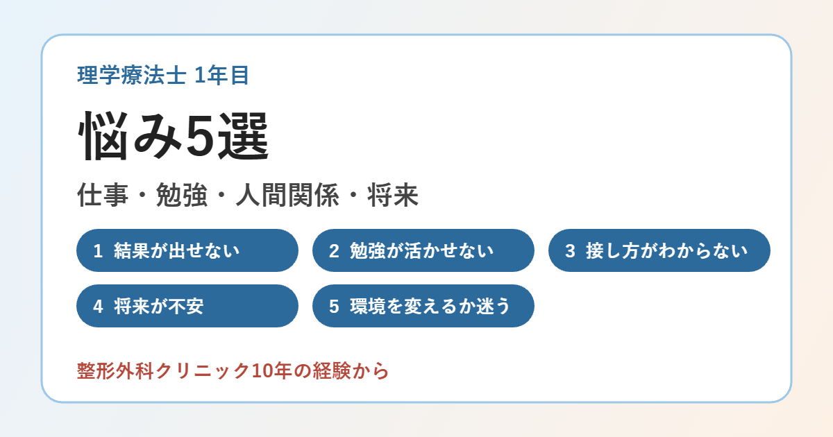 理学療法士1年目の悩み5選のアイキャッチ